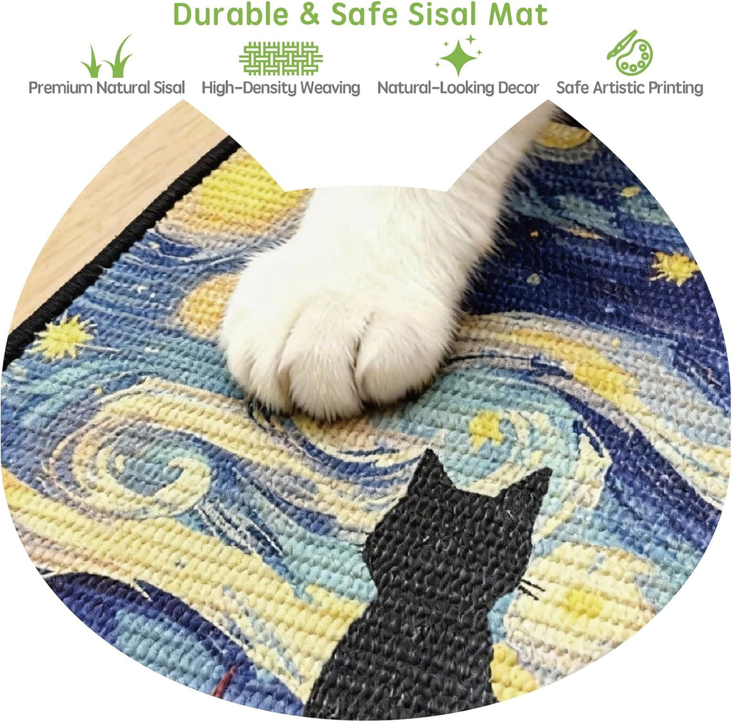 Close up of durable natural sisal texture on Soubeoii cat mat