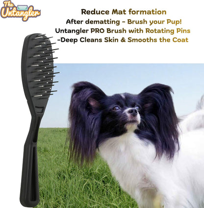 Painless mat removal comb for small and medium breeds like Papillons
