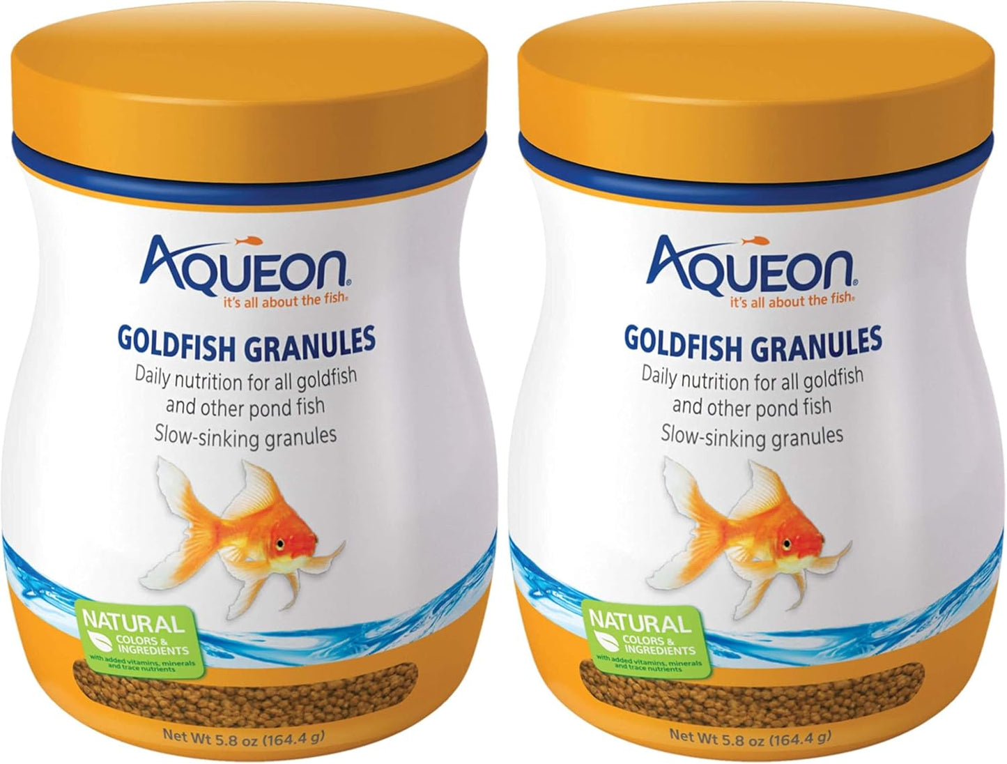Aqueon Goldfish Granules lifestyle product display