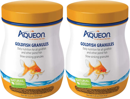 Aqueon Goldfish Granules lifestyle product display