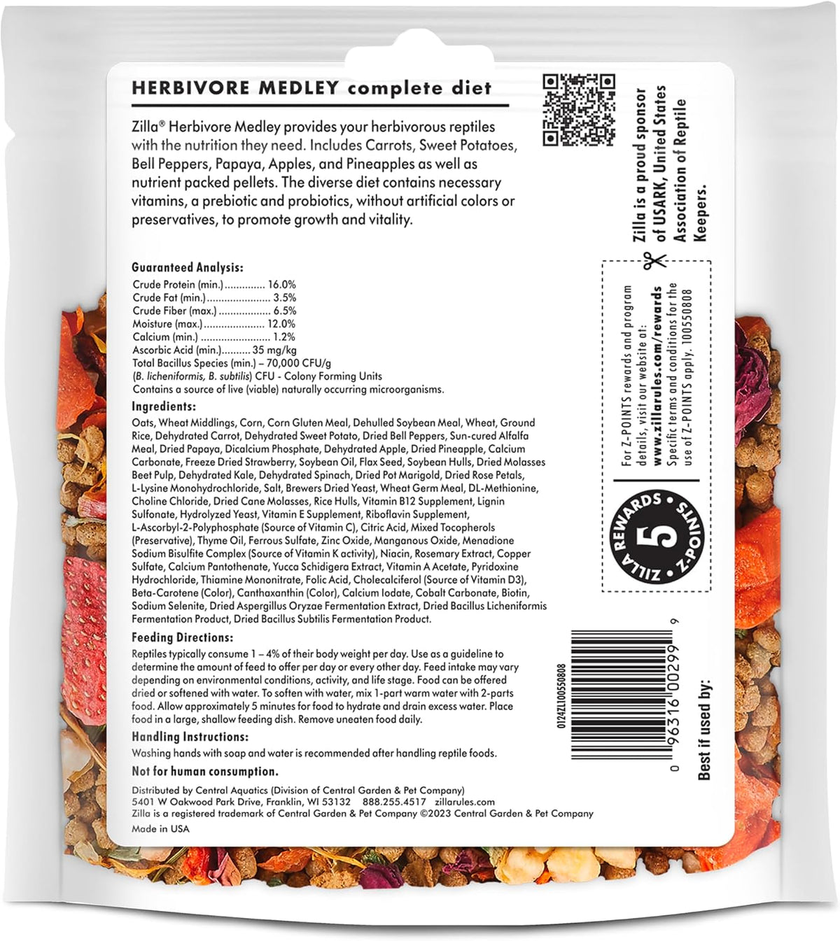 Zilla Pet Reptile Herbivore Food Medley Diet, 4 oz - Image 9