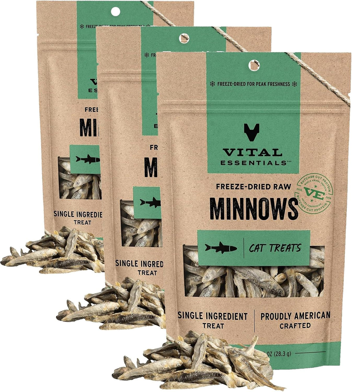 Vital Essentials Freeze Dried Minnows Cat Treats | Single Ingredient | Premium Quality | Grain Free, Healthy Treats for Cats, 1.5 oz Bag - Image 11
