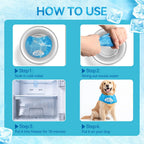 Large dog wearing the blue All For Paws summer cooling collar wrap