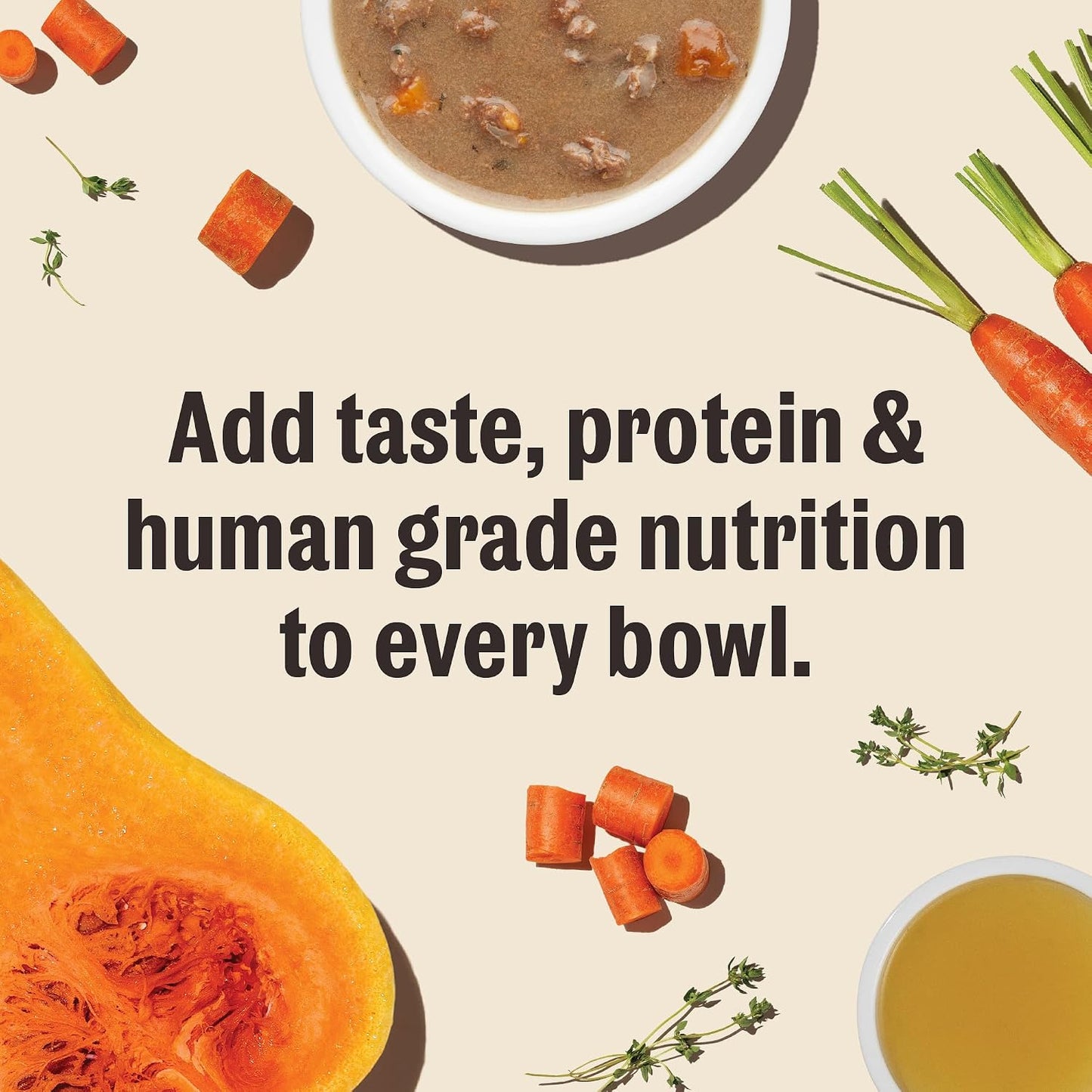Honest Kitchen beef stew pour overs nutritional information and ingredients label