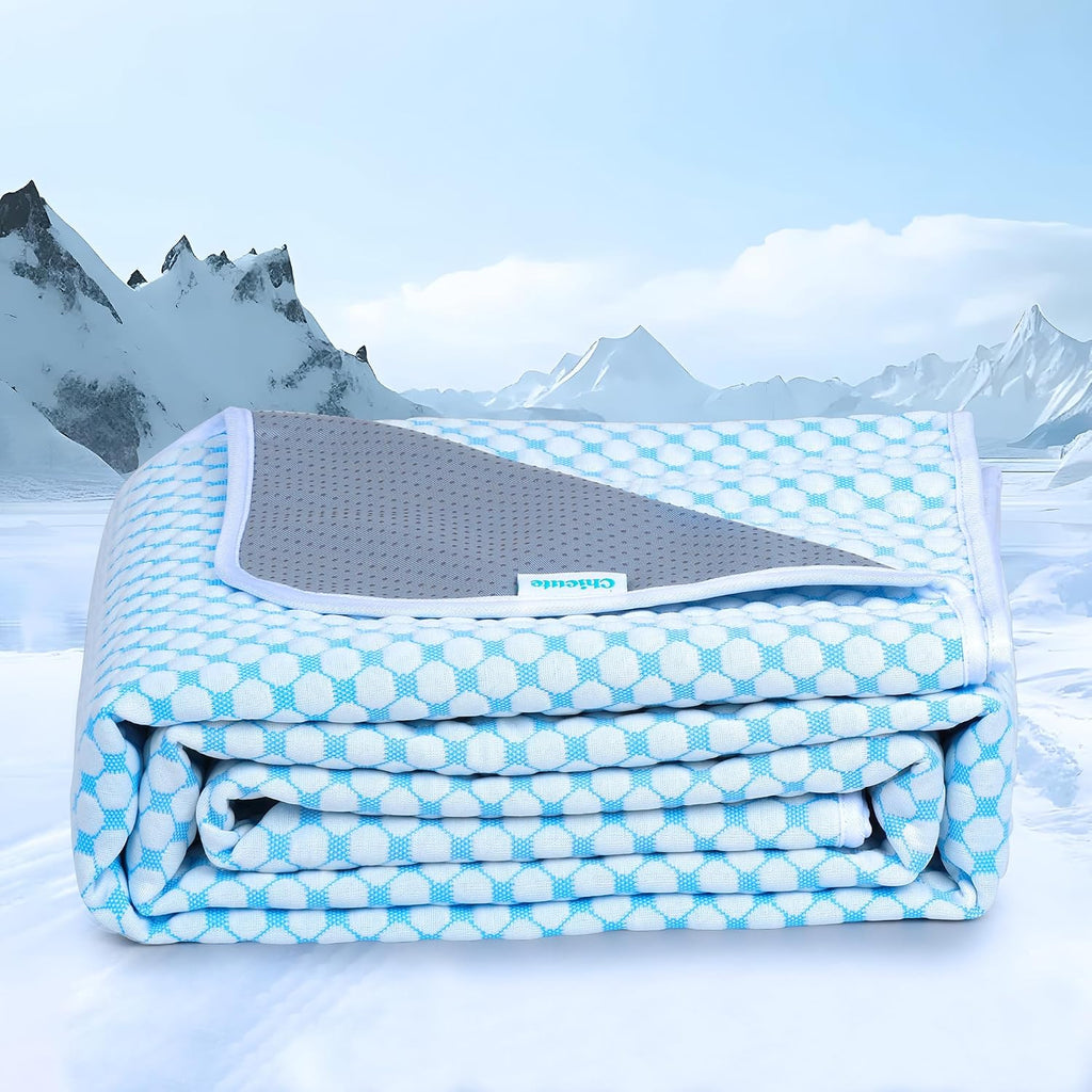 Premium Cooling Blanket for Medium Dogs - Breathable Summer Cold Pet Throw Blanket, Q-MAX>0.5, Washable Durable Soft Cooling Cat Mat for Hot Weather, Grey,30x40 - Image 10