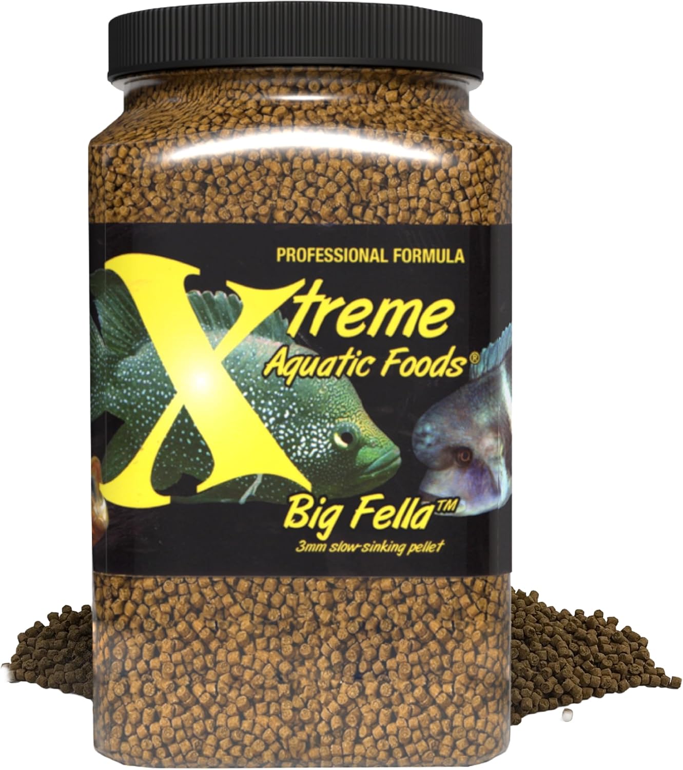 Xtreme Big Fella 3.0mm Pellets: Professional Nutrition for Medium to Large Cichlid/Community Fish - Boost Immune & Digestive Health, Color & Energy, Max Protein Fish Food - USA Farm Grown (20oz) - Image 12