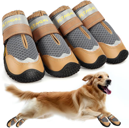 Petanims Dog Shoes for Large Dogs, Medium Dog Boots & Paw Protectors for Winter Snow, Breathable Dog Booties for Hot Pavement, Hardwood Floors Purple Size 5 - Image 9