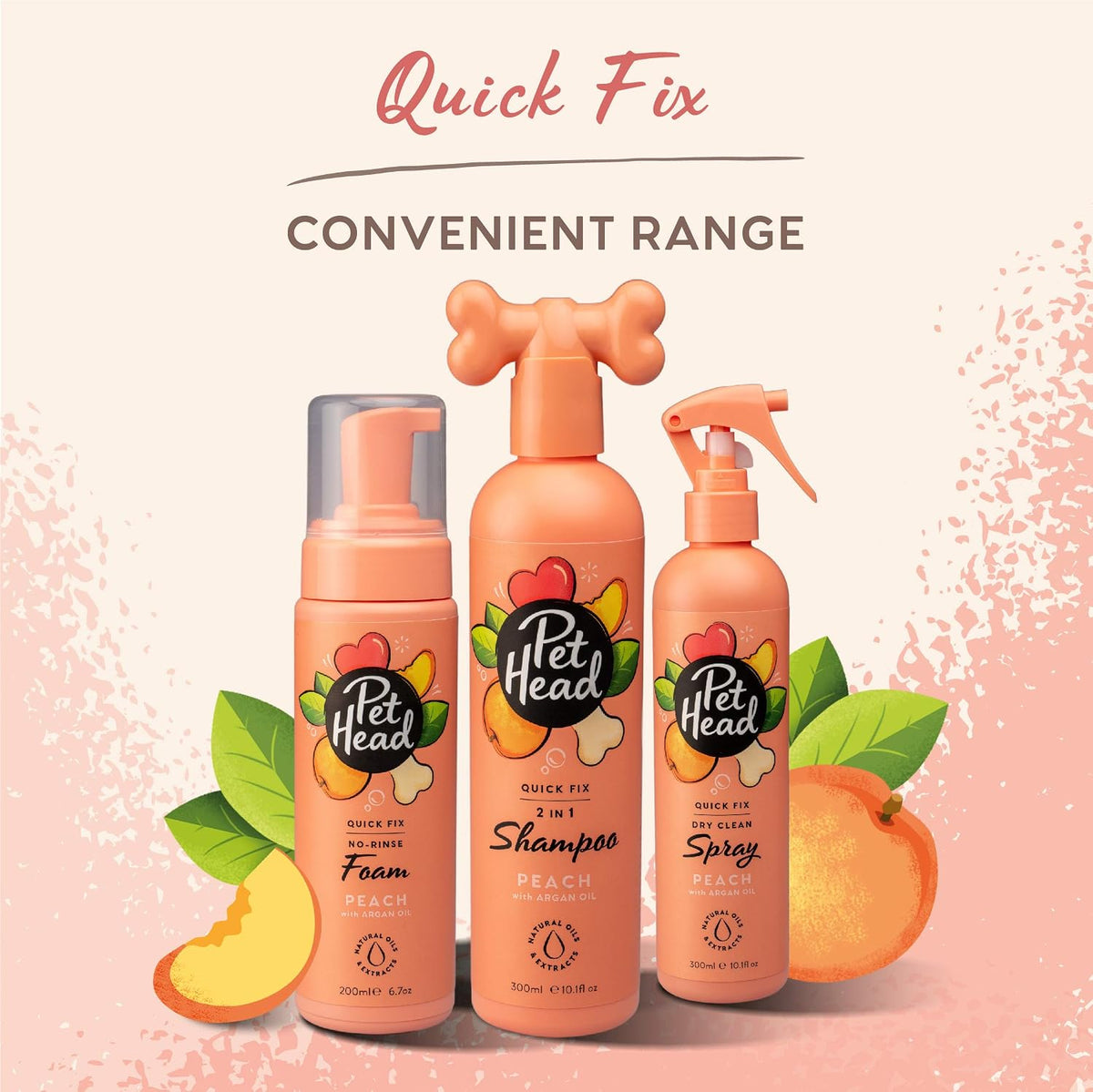 Pet Head quick fix two in one conditioning pet wash product display