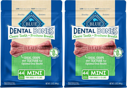 Blue Buffalo Dental Bones Mini Natural Dental Chew Dog Treats Bag, 12oz. Bag - Image 11