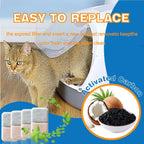 Top view of the non toxic pet safe charcoal replacement filters for hooded feline pans