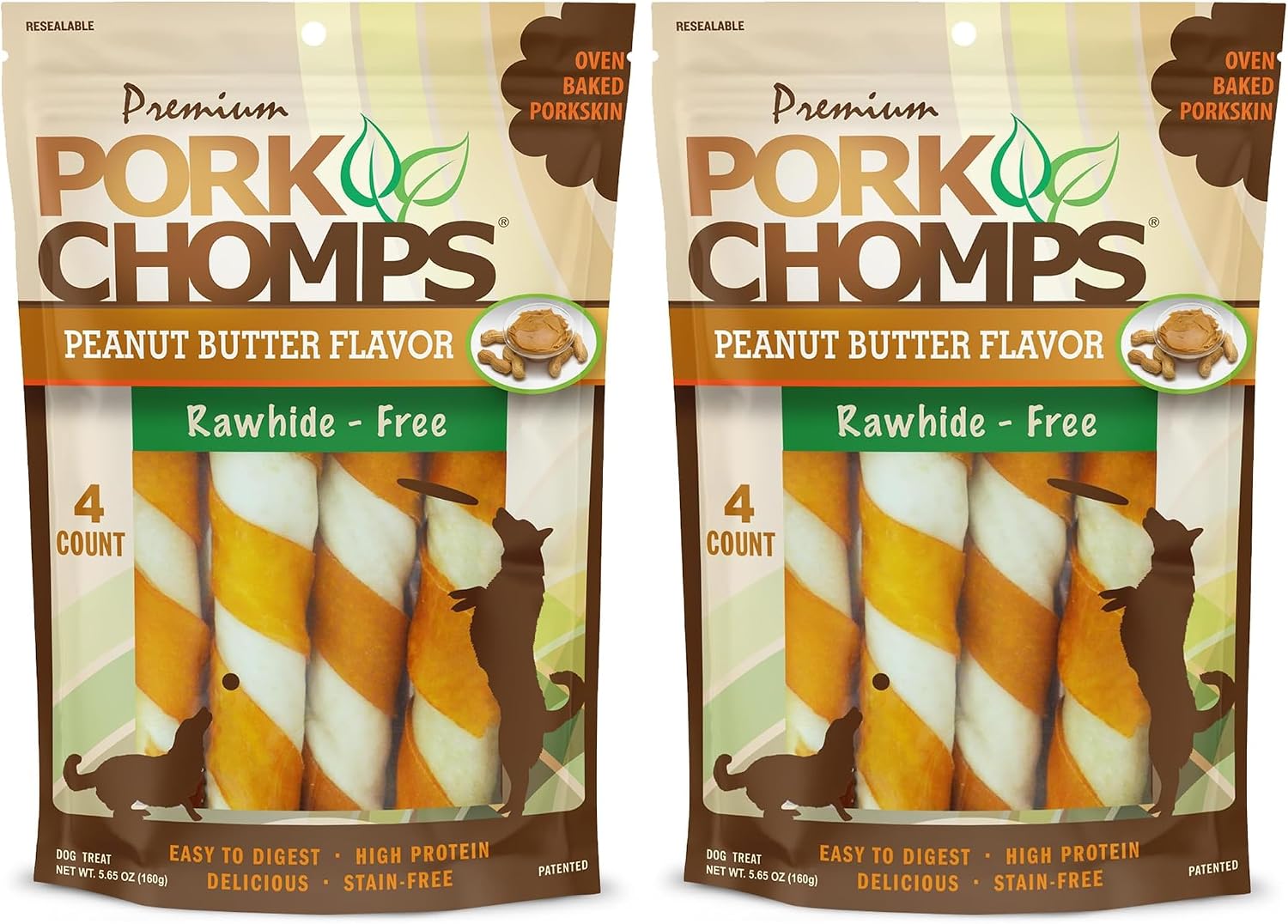 Pork Chomps Roasted Pork Skin Dog Chews, 6 Inch Twists, 15 Count - Long-Lasting Treats for Dogs - High Protein, Rawhide-Free, Low Fat, Healthy & Delicious Chews - Image 10