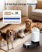 Lesotc gravity pet waterer showing the integrated easy-carry ergonomic handle design for convenient refilling.