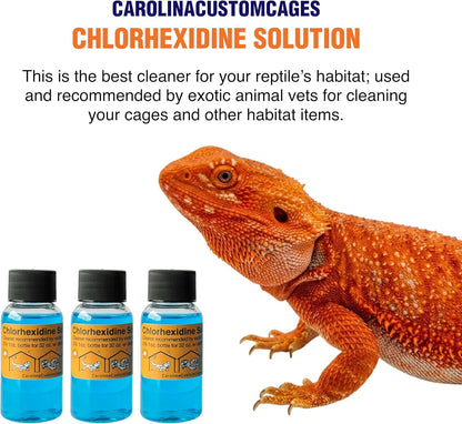Three pack of Carolina Custom Cages reptile cleaning concentrate
