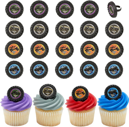DecoPac Monster Jam cupcake topper rings front view
