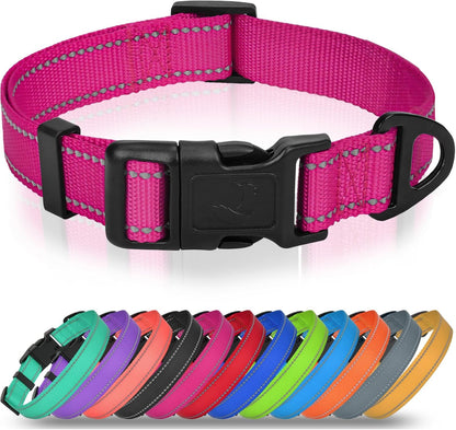 Joytale small dog collar in hotpink front view