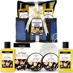 SpaLife men sandalwood skincare gift set front view