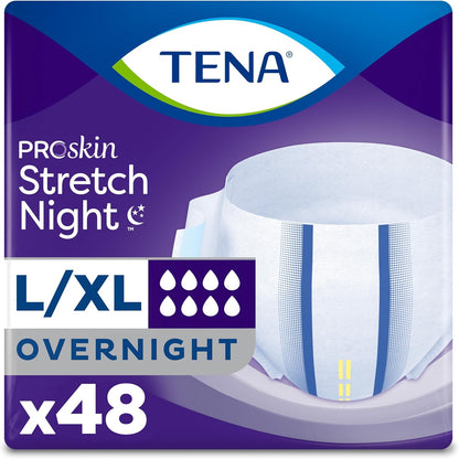 Tena ProSkin Overnight Incontinence Adult Diapers front packaging view