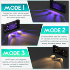 Eckpo large size reptile UVB lamp showing brightness control buttons