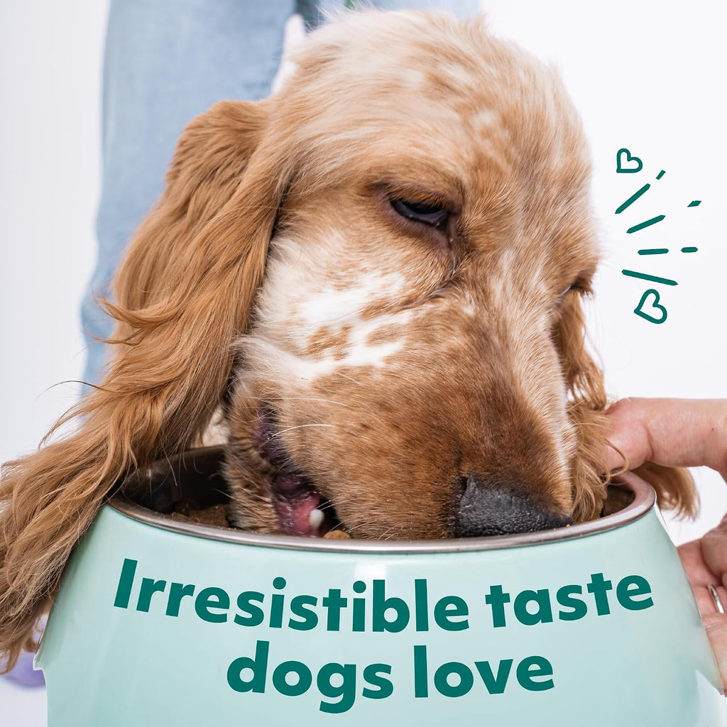 Optimeal non-GMO small breed premium dog food packaging close up