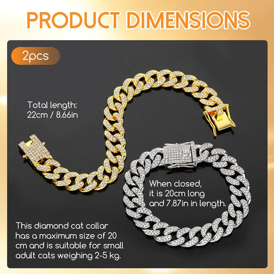 Close up shot of the secure buckle closure on the premium gold cuban link kitten necklace accessory