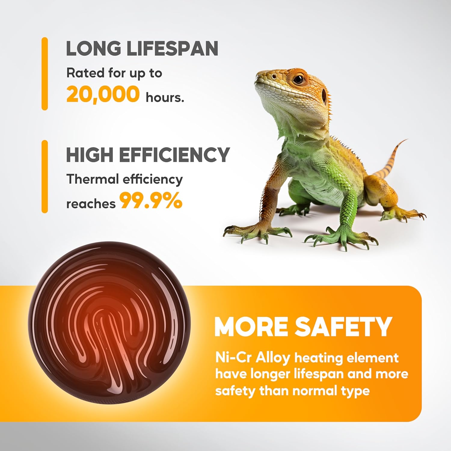 HealSmart no light emitting reptile heater bulb two pack packaging view.