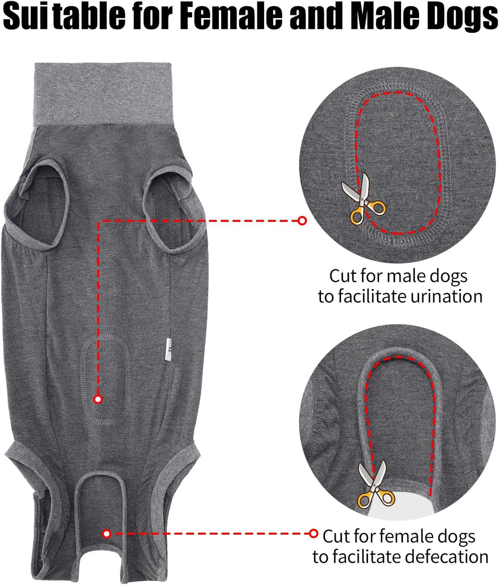 Dotoner medium large dog recovery clothing preventing abdominal wound licking