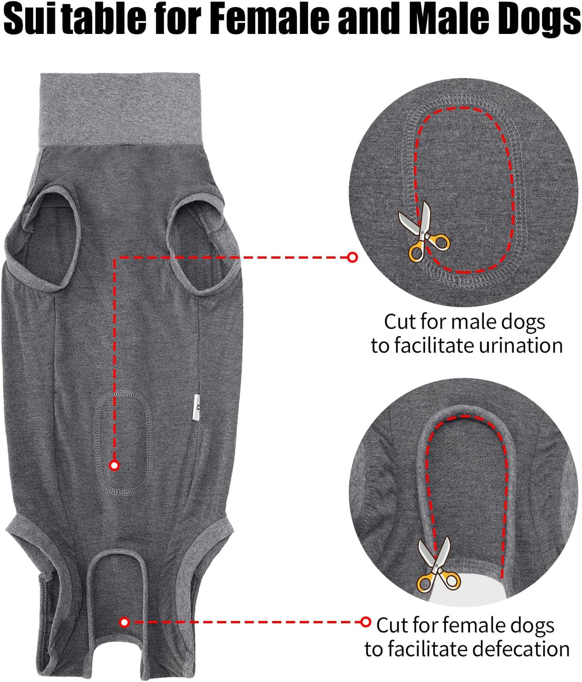 Dotoner medium large dog recovery clothing preventing abdominal wound licking