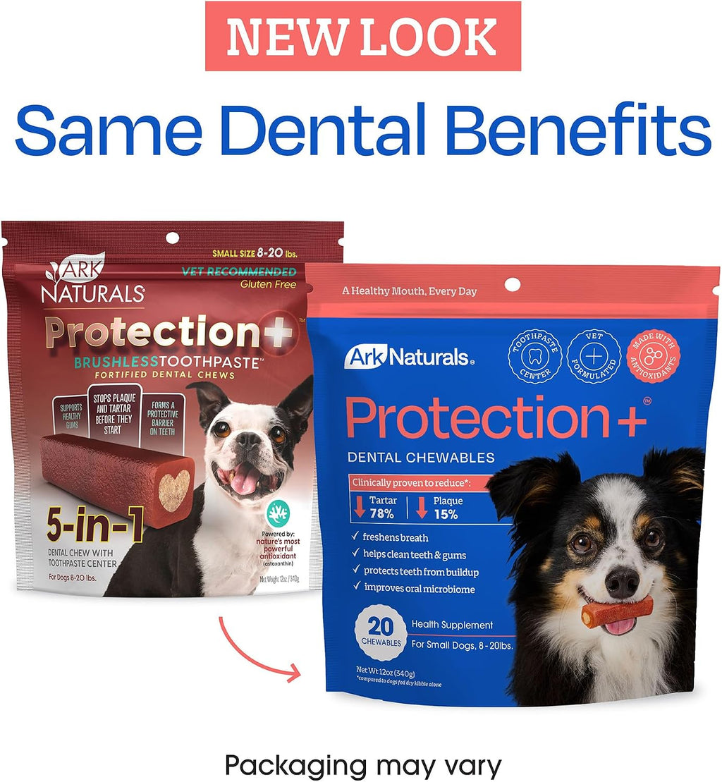 Close up of Ark Naturals mini breed dental treat bag