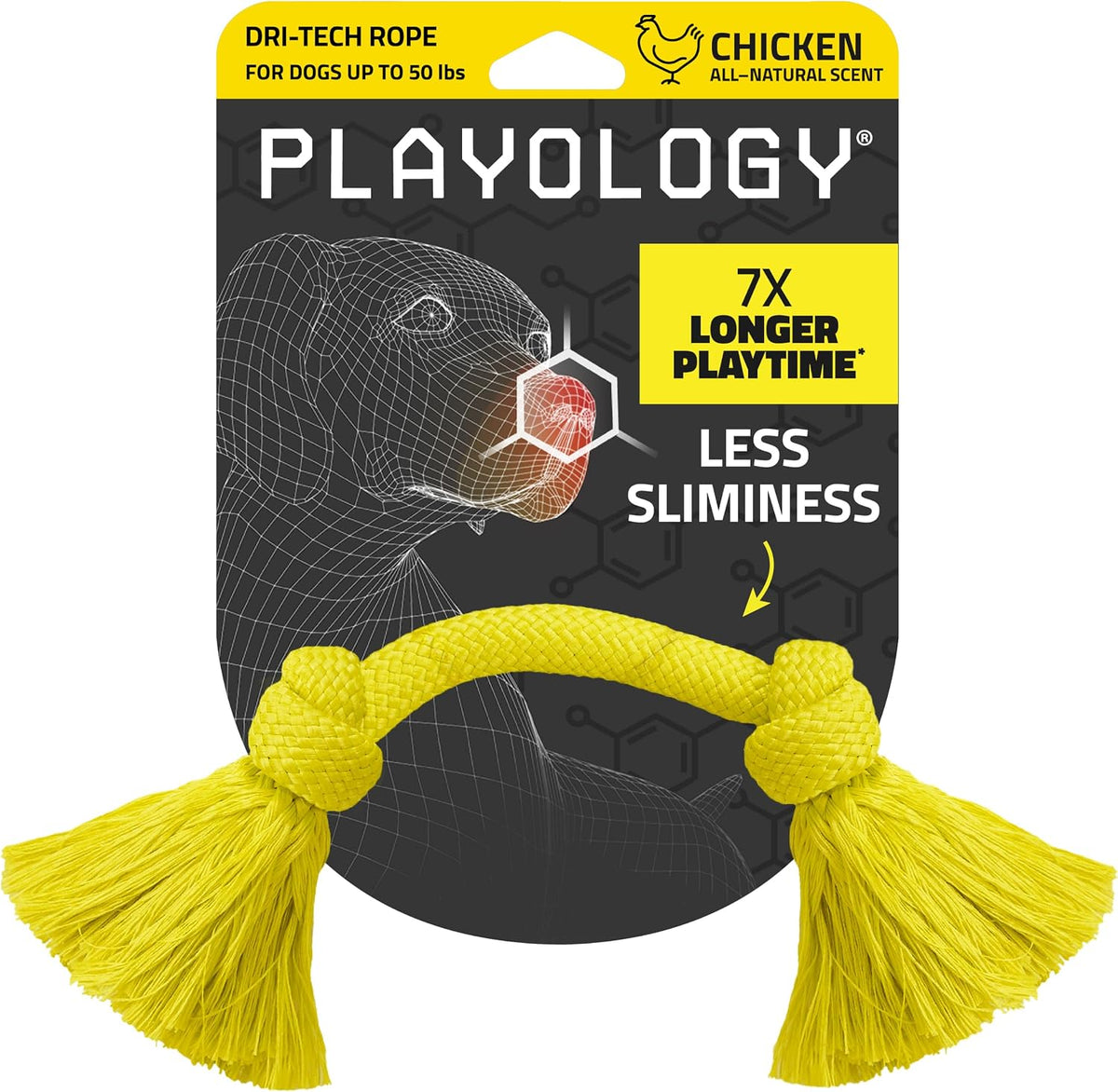 Playology Dog Toys | Dri-Tech Rope Tug of War Dog Toy for Tough Chewers | Peanut Butter Scented Jumbo Tug Rope Toys for Large Dogs - Image 13