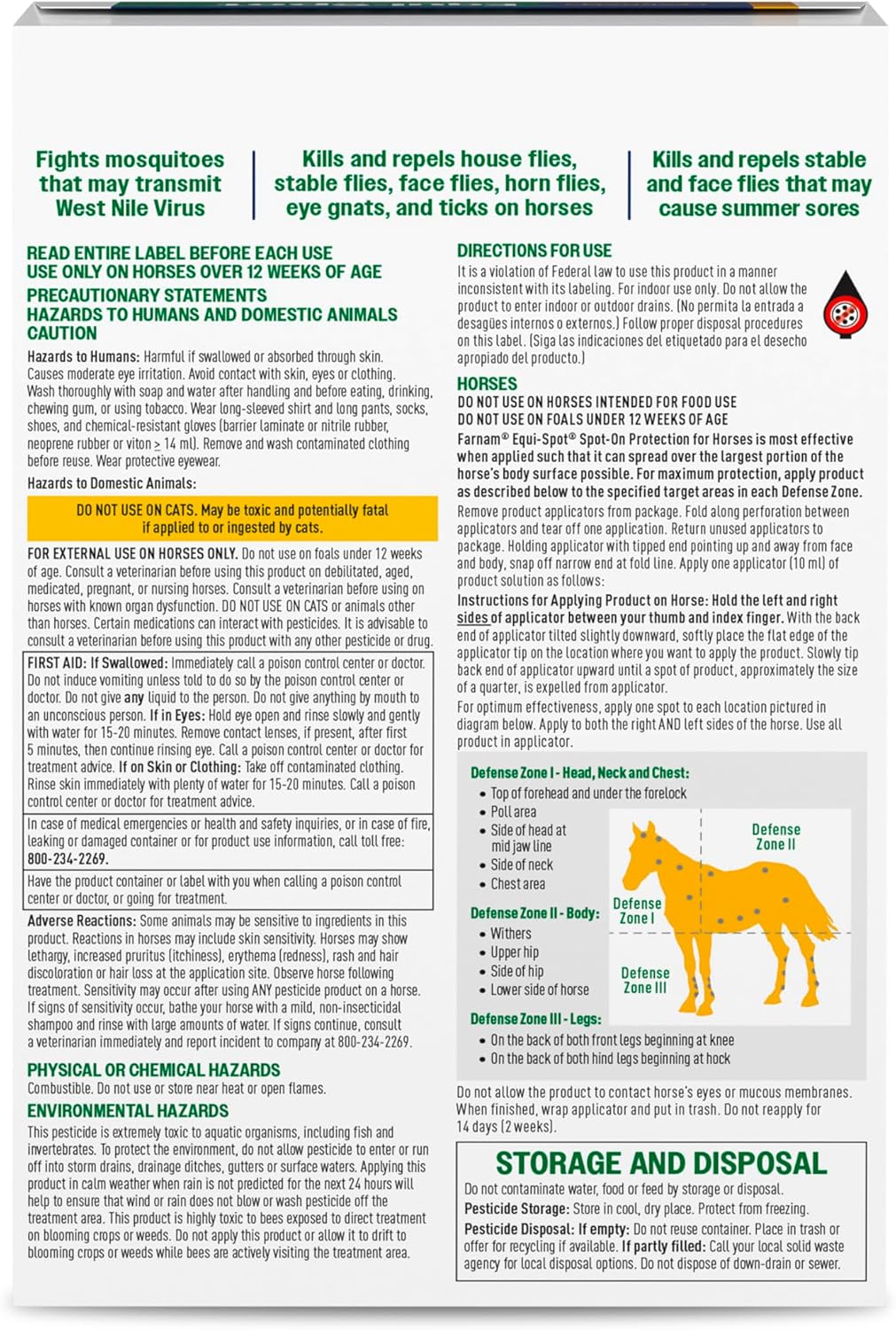 Farnam Equi-Spot, Horse Fly Control, Long-lasting Protection, 6 Applications, 12-Week Supply for One Horse - Image 12