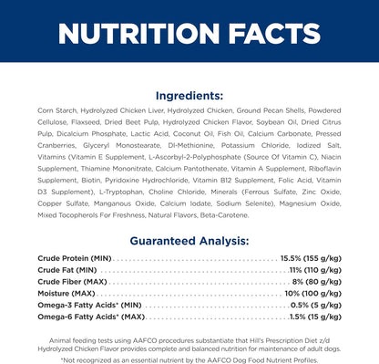 Nutritional information and ingredients panel on the back of the bag