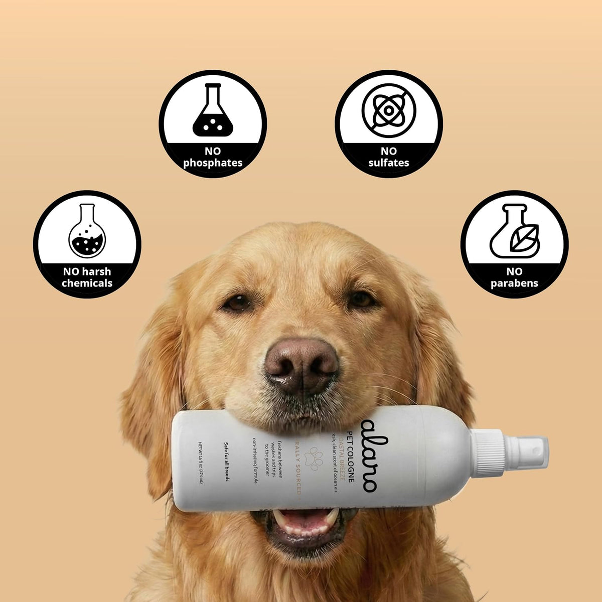 Alaro pets daily coat refresh spray bottle for double coated dogs