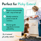Close up of human-grade dog food ingredients