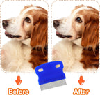 GUBCUB two-in-one pet comb illustrating the difference between sparse and closed teeth spacing.