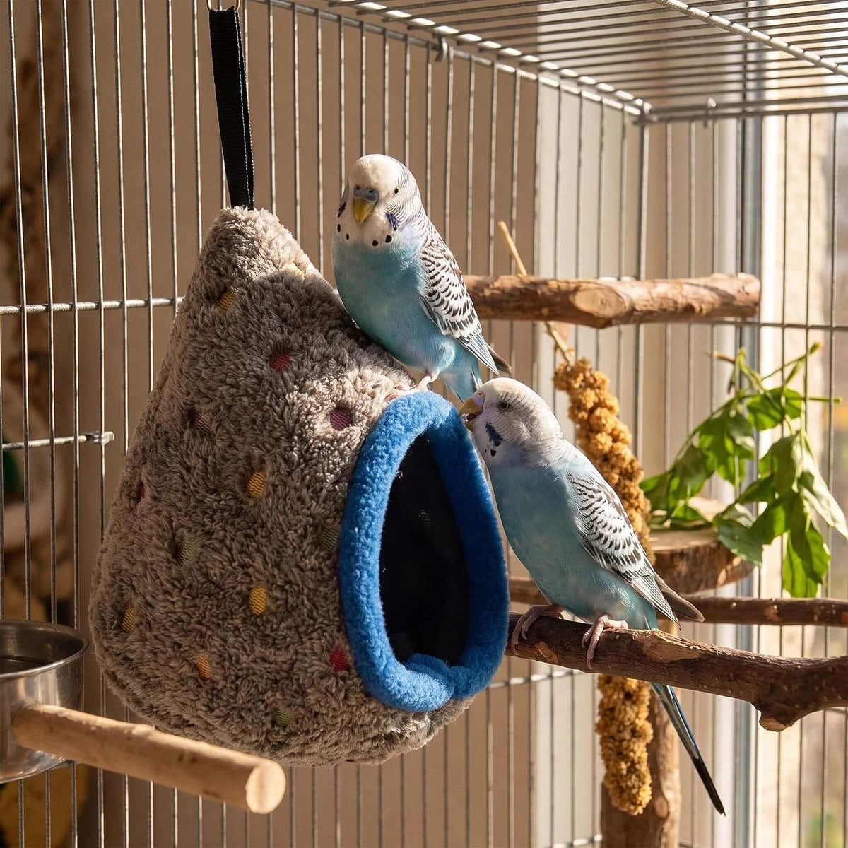 Bird Nest Parrot Bed Hut Hammock for Parakeet Cockatiel Love Bird - Image 4