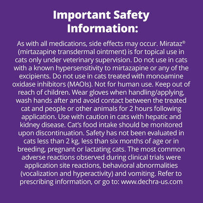 Mirataz (mirtazapine transdermal Ointment) for Cats, 5-g Tube - Image 9