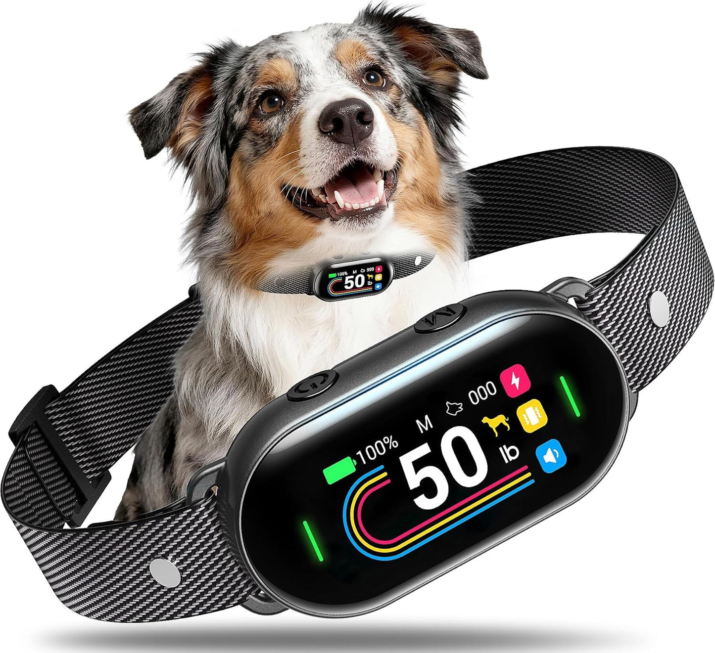 SKBAK smart dog bark collar front view black
