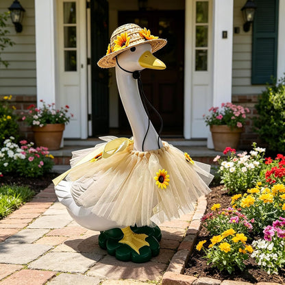 Polyester fiber seasonal yard statue costume accessories close up.