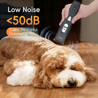 FOGOSP cordless dog grooming clippers highlighting 7 hour battery life feature