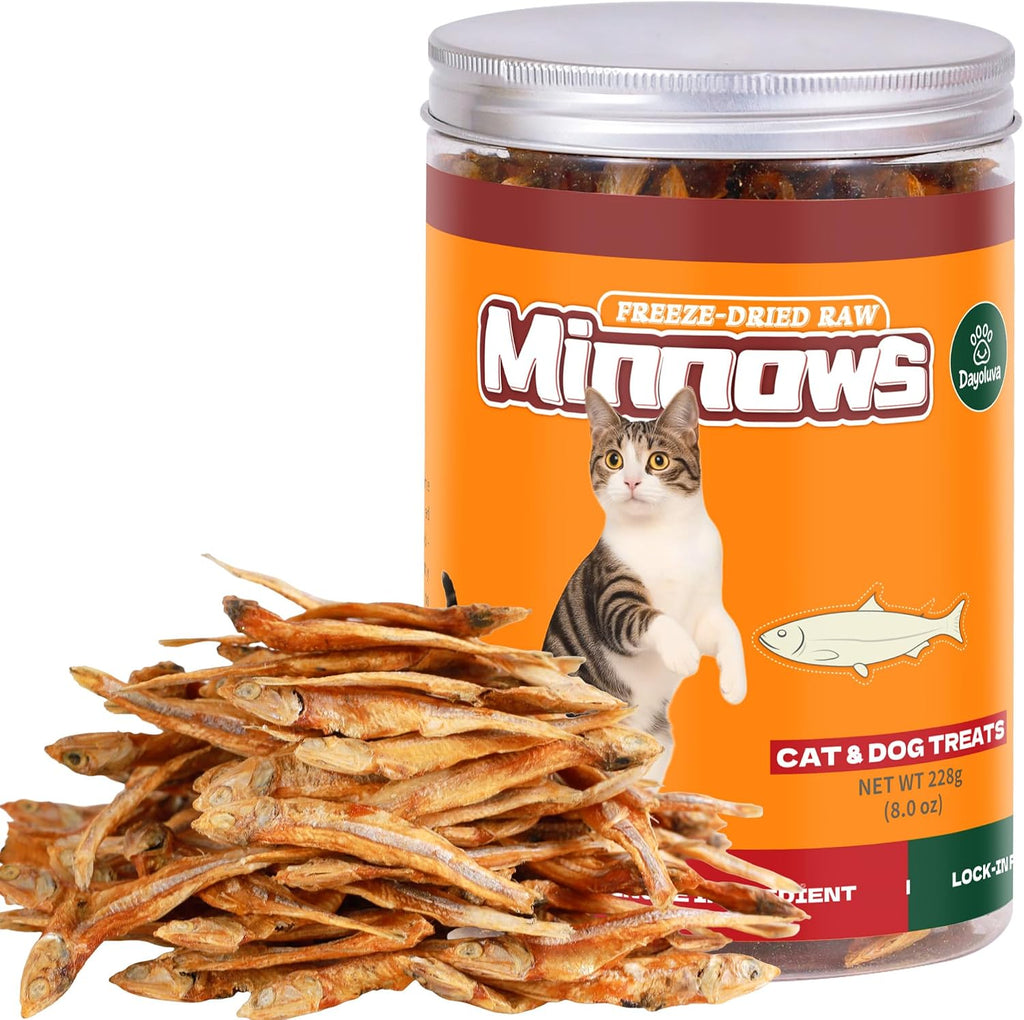 Freeze Dried Minnows for Dogs & Cats, Single Ingredient Human Grade Fish Treats, Wild Caught High Protein Training Rewards (2.1 Ounce) - Image 9