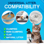 NonScents Pet Safe Odor Control bottle placed next to a cat litter box