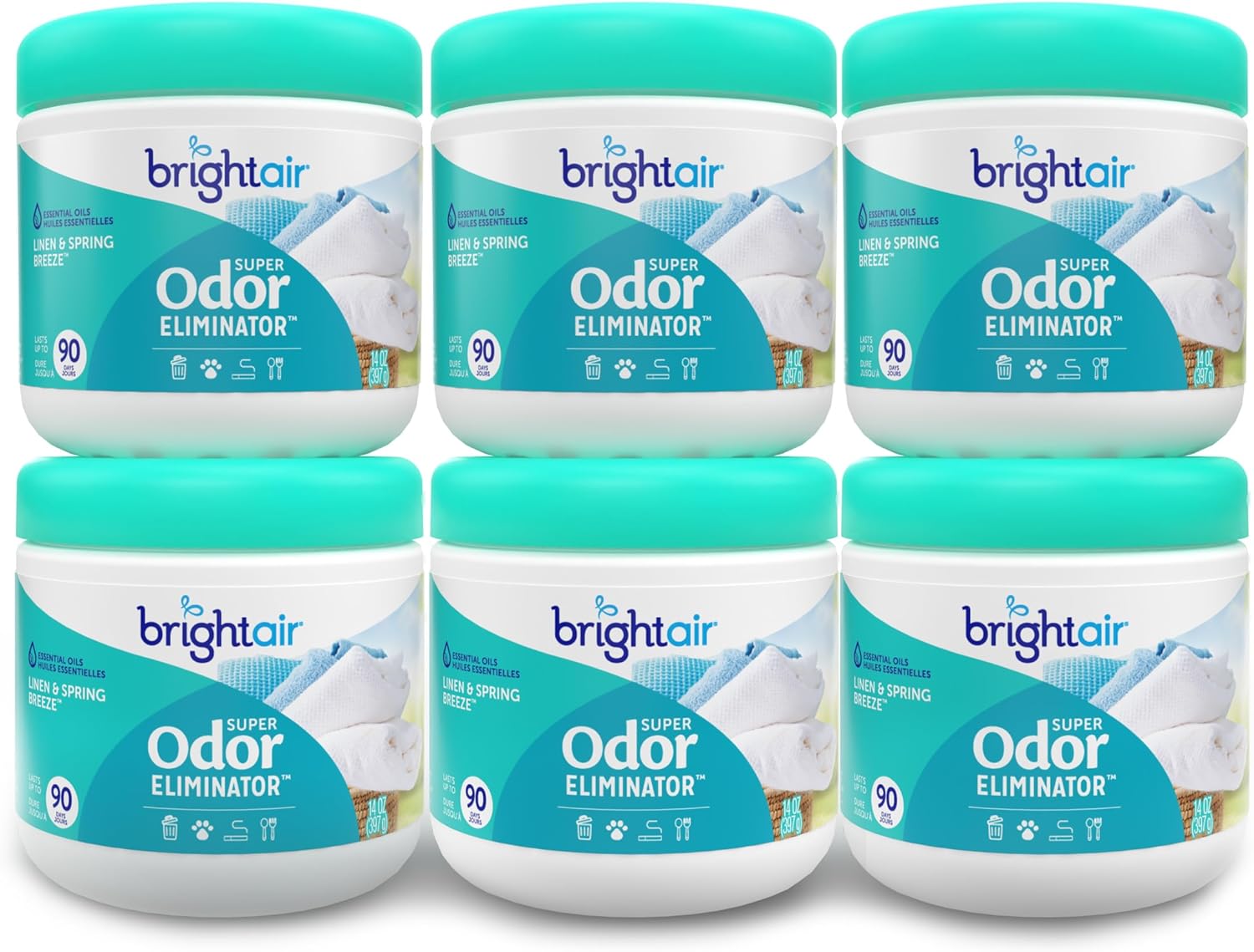 Bright Air 14 oz. Super Odor Eliminator, for Medium-Size Spaces, Cool Citrus Scent, Case of 6, Air Freshener, Natural Essential Oils, Lasts Up to 90 Days Each - Image 12