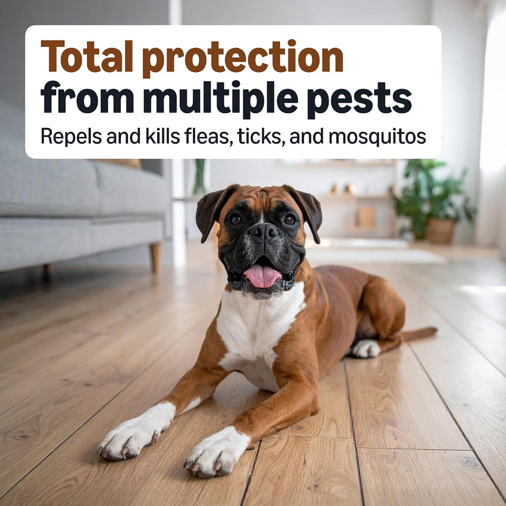 Solimo flea and tick preventative treatment active ingredients panel