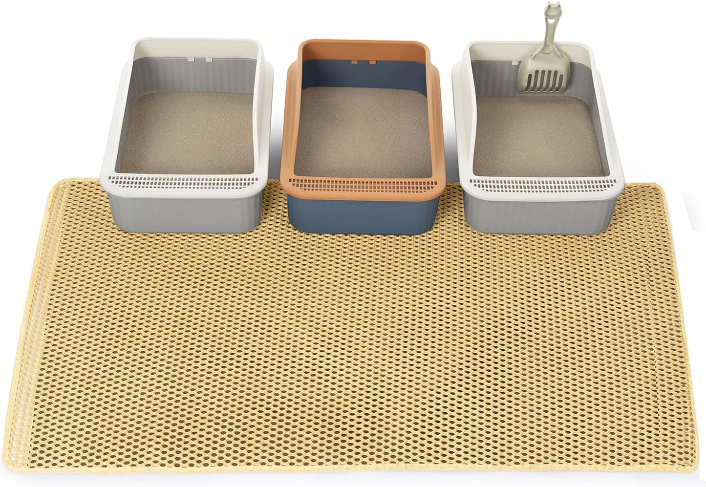 Cat Litter Mats-Extra Large 47''x36'' Litter Trapping Mat for Cat-XXL Litter box Matt for Floor-2 Layer Catcher Rug for Pet kitty Litterbox-Waterproof Urine Proof,Non-Slip - Image 9