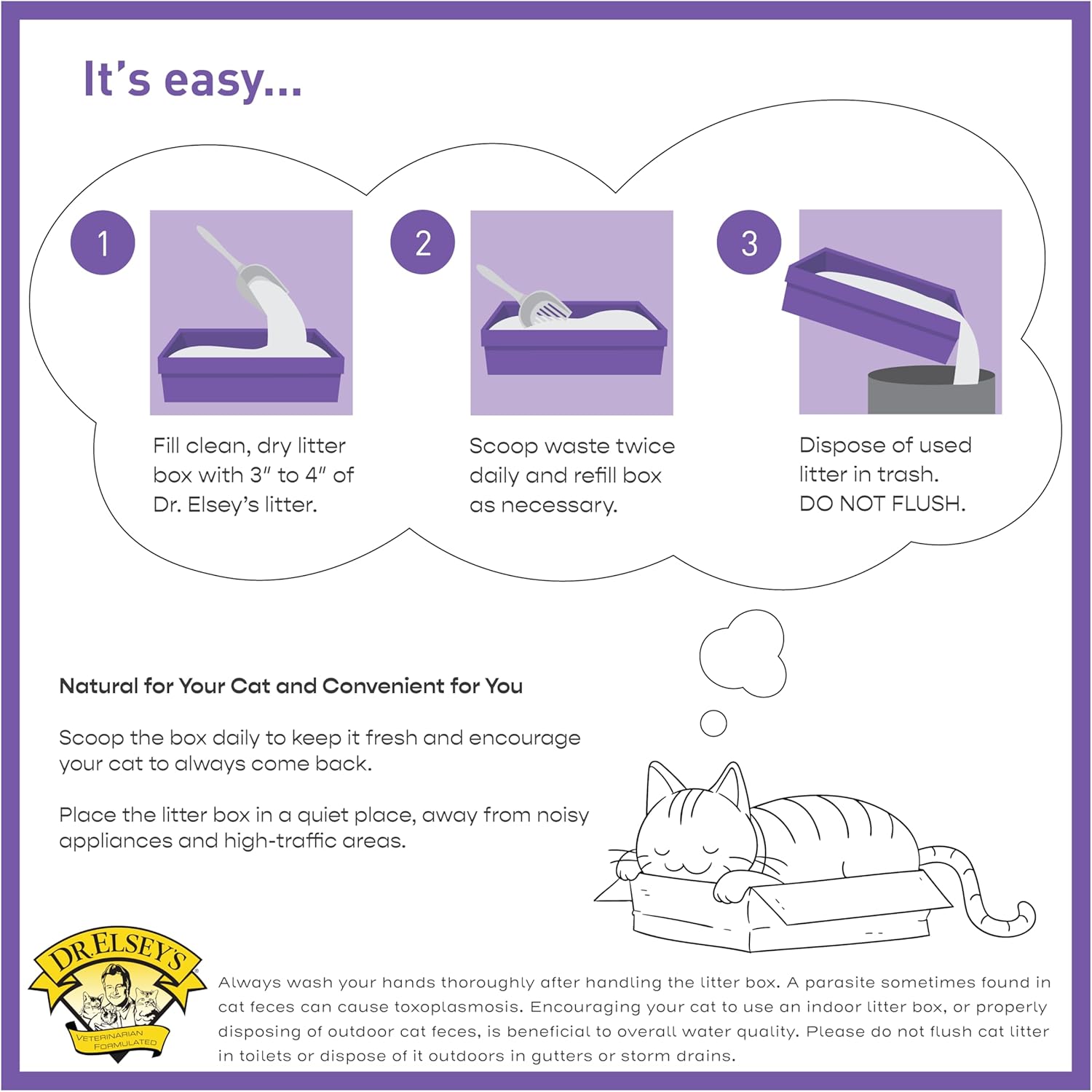 Premium clay granules of Dr. Elsey's cat litter for multi-cat homes