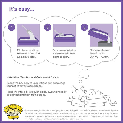 Premium clay granules of Dr. Elsey's cat litter for multi-cat homes