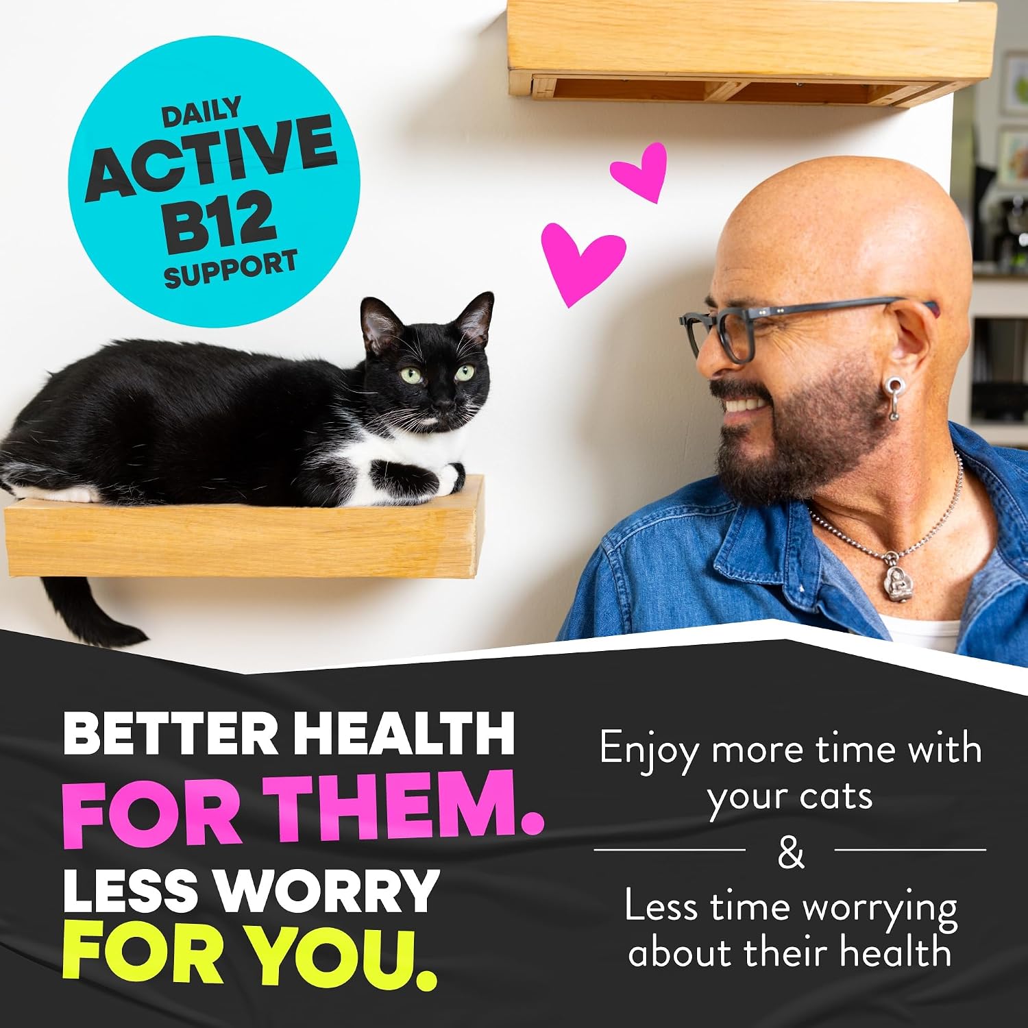 Feline essential daily B12 drops for low energy and lethargic cats.