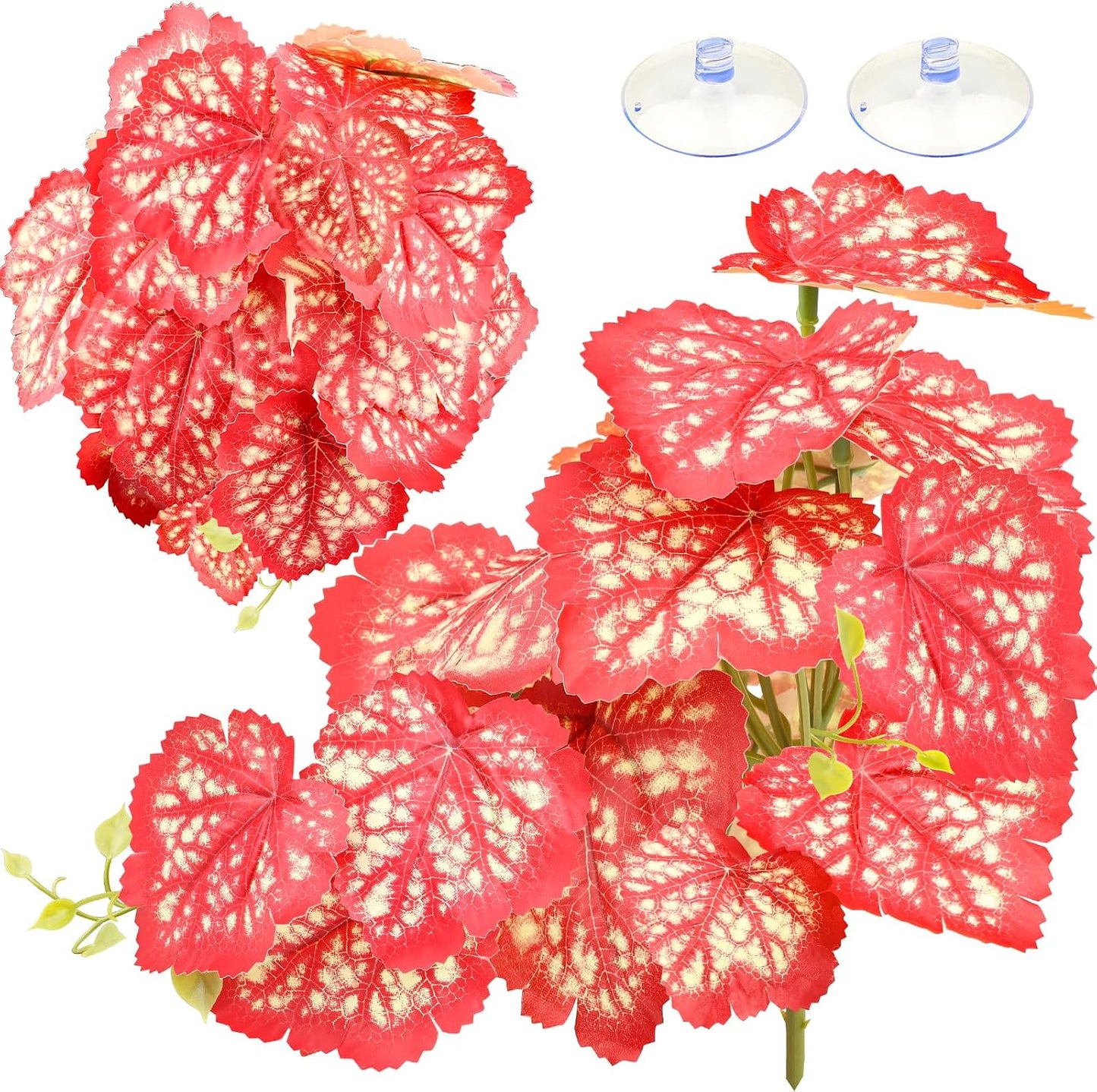 Quozuo reptile habitat decorations red silk vines for geckos