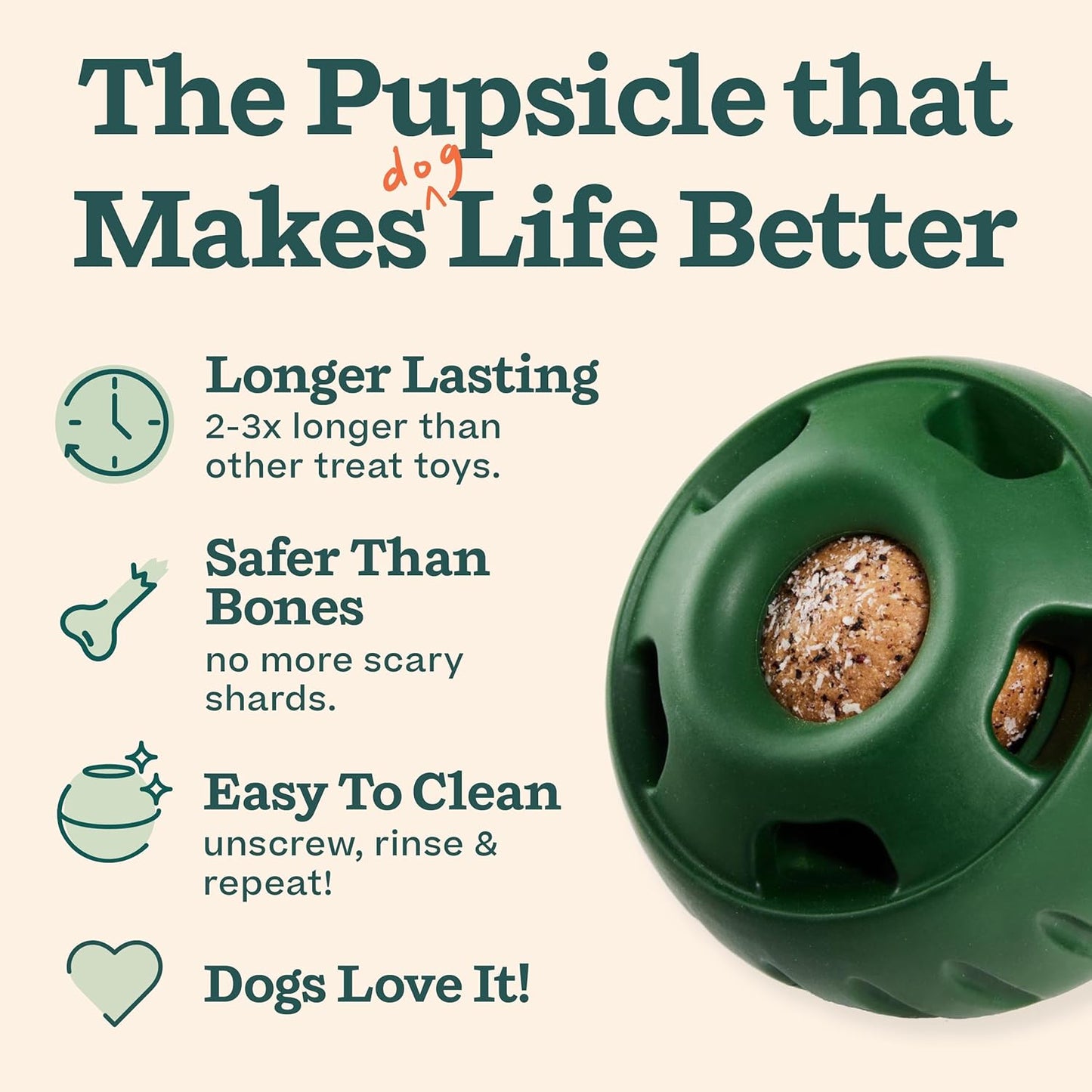 Large dog playing with Woof interactive treat dispensing ball