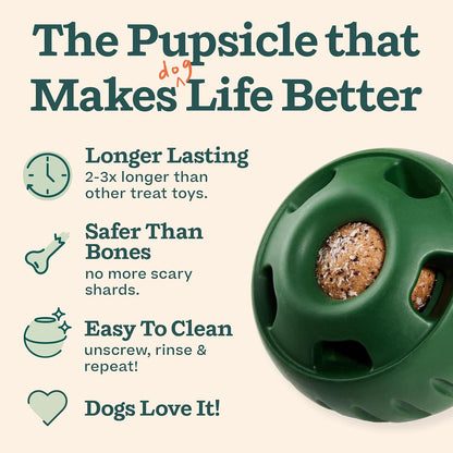 Large dog playing with Woof interactive treat dispensing ball